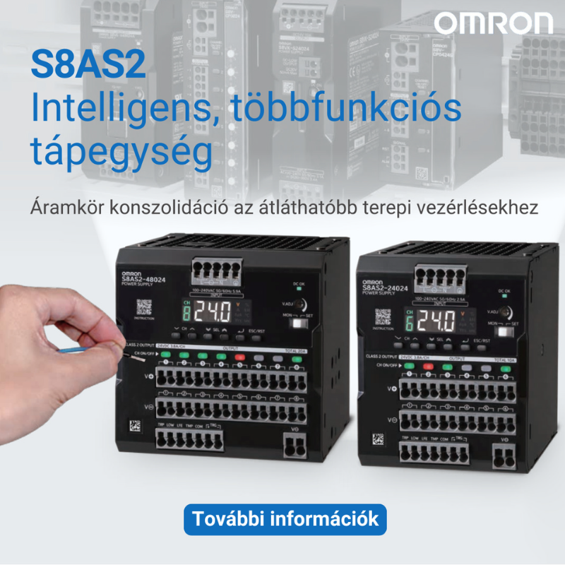 OMRON - S8AS2 Tápegység integrált megszakítóval